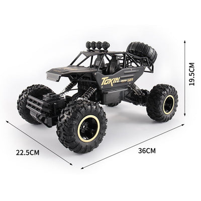 37cm Remote Control Bigfoot Climbing Car - 1 12 Alloy 4wd Cross-country Toy - Red