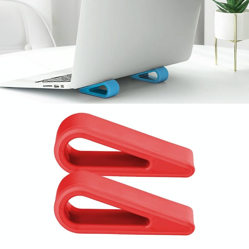Adjustable Notebook Stand for Improved Cooling and Comfort - Red