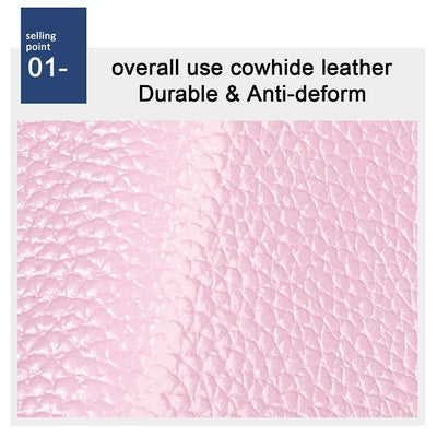 Leather Rfid Wallet - Sleek and Secure - Rose Red