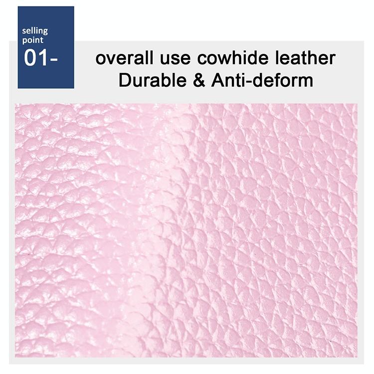 Leather Rfid Wallet - Sleek and Secure - Rose Red