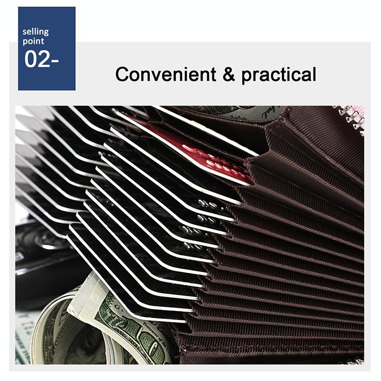 Leather Rfid Wallet - Sleek and Secure - Rose Red