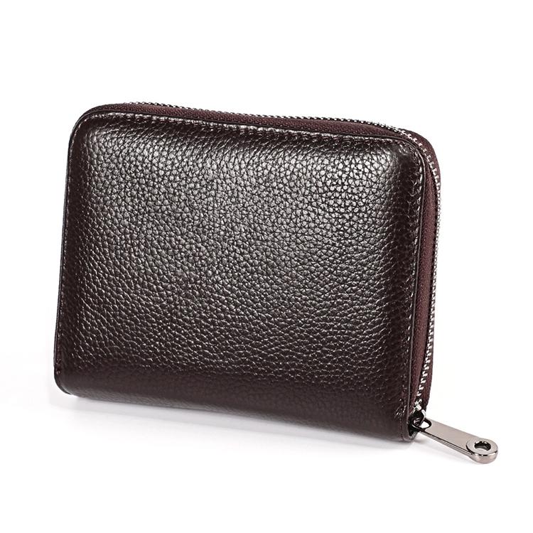 Leather Rfid Wallet - Sleek and Secure - Rose Red