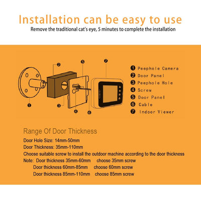 2.4 Screen 2.0Mp Security Camera With Tf Card Slot - Silver