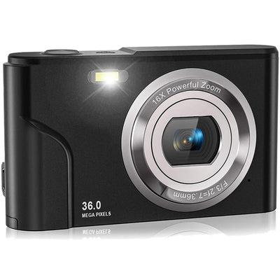 36Mp 2.7K Full Hd Digital Camera With 16X Zoom For Children - 2.4 Inch Screen - Silver