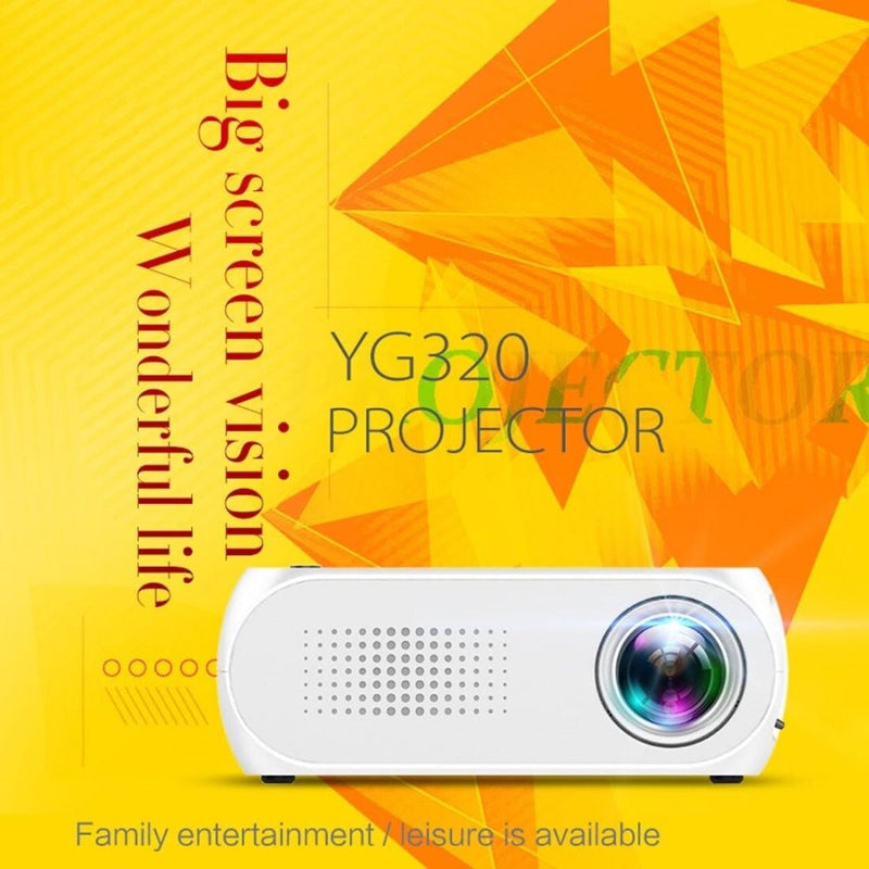 Mini Led Projector Home Theater Supports Hdmi & Av & Sd & Usb - Silver