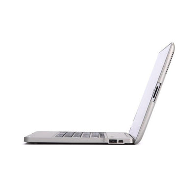 Aluminum Bluetooth Keyboard Tablet Case For Ipad 4 / 3 / 2 - Silver
