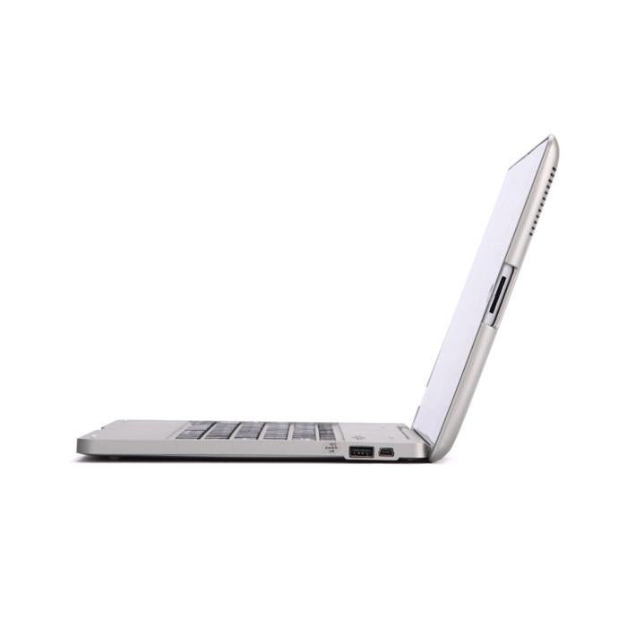 Aluminum Bluetooth Keyboard Tablet Case For Ipad 4 / 3 / 2 - Silver