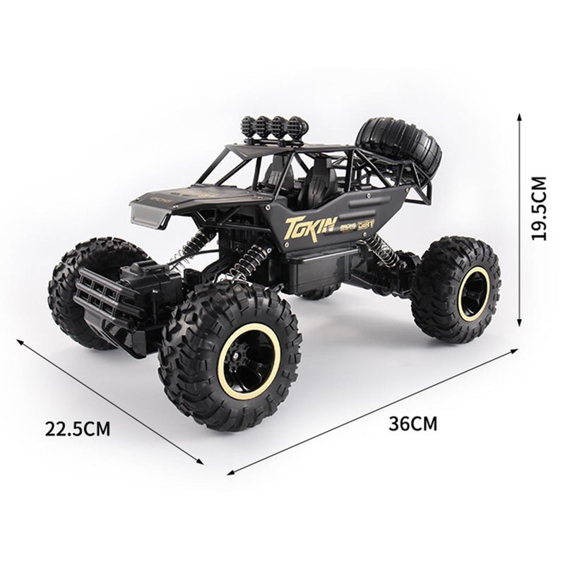 37cm Remote Control Bigfoot Climbing Car - 1 12 Alloy 4wd Cross-country Toy - Silver