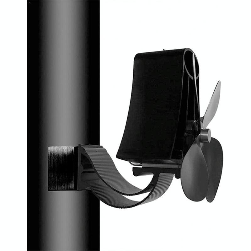 4-blade Heat Powered Fireplace Stove Fan - Aluminum - Bronze