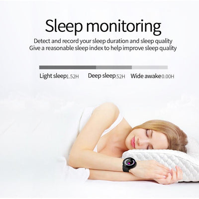 Waterproof Smart Bracelet With Heart Rate Monitor And Sleep Tracker - Baby Blue
