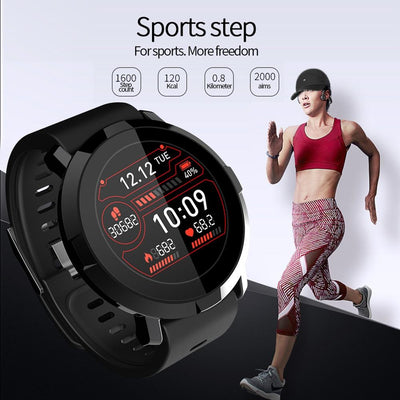 Waterproof Smart Bracelet With Heart Rate Monitor And Sleep Tracker - Baby Blue