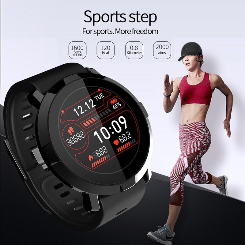 Waterproof Smart Bracelet With Heart Rate Monitor And Sleep Tracker - Baby Blue