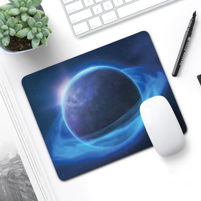 6 Piece Non Slip Mouse Pad Set 21 X 26Cm Thick Rubber Anti Skid Durable - Ink Lotus