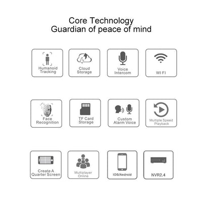 1080P Wireless Ip Camera With Motion Detection & Night Vision - Tf Card Support