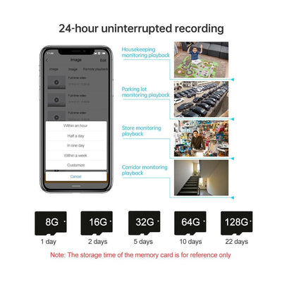 1296P Hd Ip Camera With 3.0Mp Two-Way Audio Motion & Humanoid Detection Full-Colour Night Vision Tf Card Support