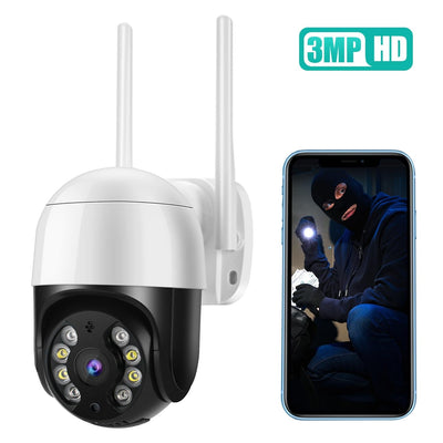 3.0Mp Wifi Ip Camera With Night Vision Motion Detection Two-Way Audio & Tf Card Support