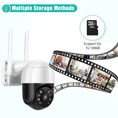 3.0Mp Wifi Ip Camera With Night Vision Motion Detection Two-Way Audio & Tf Card Support