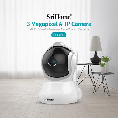 Ai Ip Camera With 3.0Mp 1296P Hd Two-Way Talk Auto Tracking Humanoid Detection Night Vision Tf Card Support