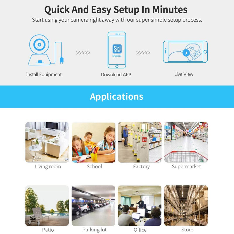 Ai Ip Camera With 3.0Mp 1296P Hd Two-Way Talk Auto Tracking Humanoid Detection Night Vision Tf Card Support