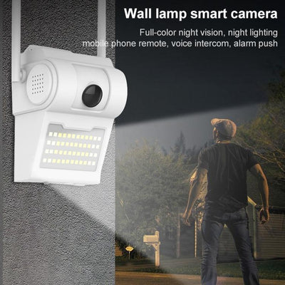 1080P Hd Wall Lamp Smart Camera With Full-Colour Night Vision Motion Detection Voice Intercom And Tf Card Support