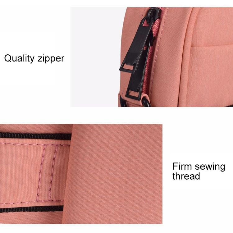 14.1 Inch Waterproof Anti-theft One-shoulder Handbag with Suitcase Belt - Navy Blue