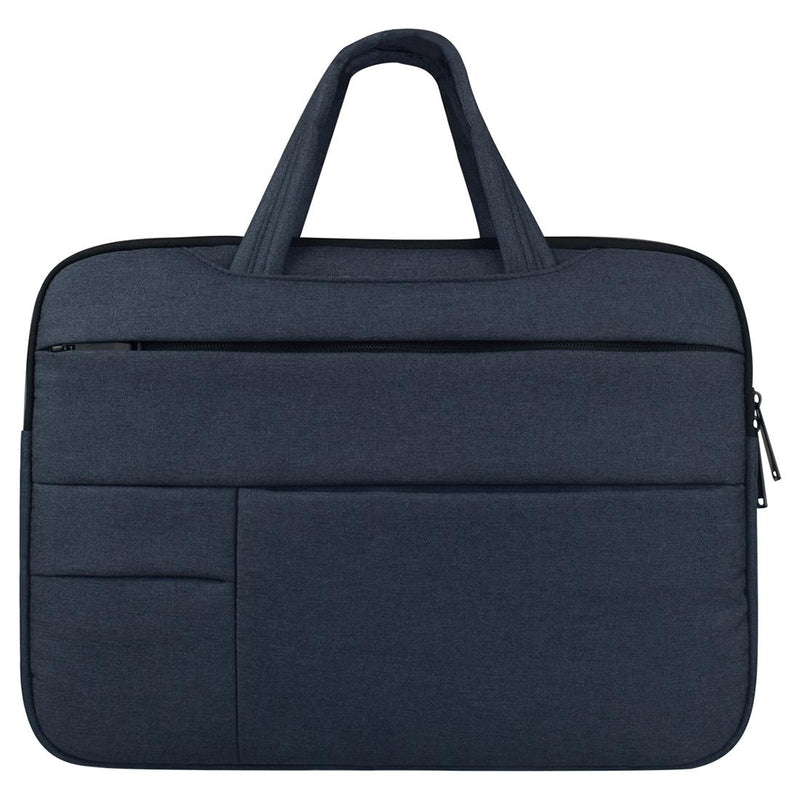 15.6 Inch Laptop Tablet Bag with Multiple Pockets and Soft Oxford Cloth Handle - Navy Blue