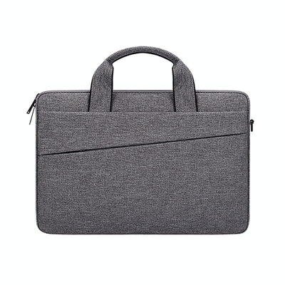 Portable Laptop Tablet Bag - 15.4 Inch Double Side Pockets Soft Handle Oxford Cloth - Navy Blue