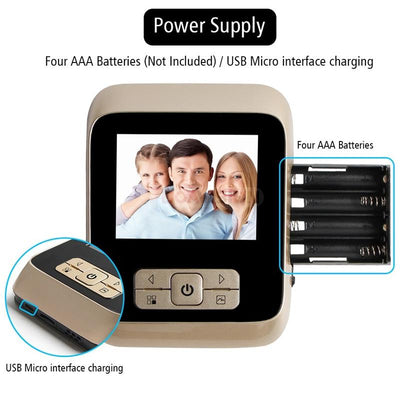 3.0 Tft Display Digital Door Viewer With 3.0Mp Camera Tf Card Support & Night Vision - 32Gb Max - White