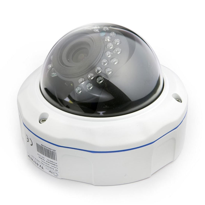 5Mp Ip Dome Camera With Auto Focus And 4X Zoom - White