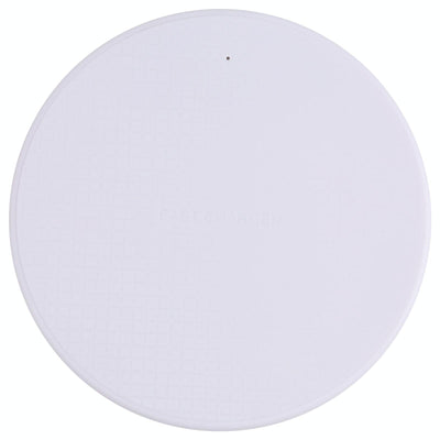 10W Plaid Pattern Round Wireless Charger - White