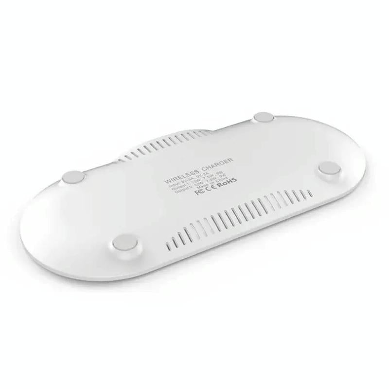 10W Dual Wireless Fast Charger For Qi Phones - White