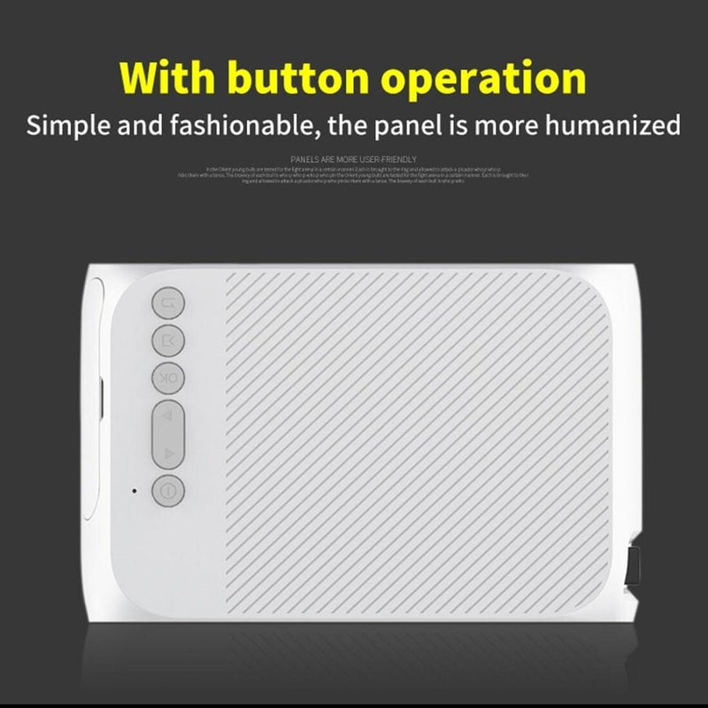 Mini Led Projector Home Theater Supports Hdmi & Av & Sd & Usb - White