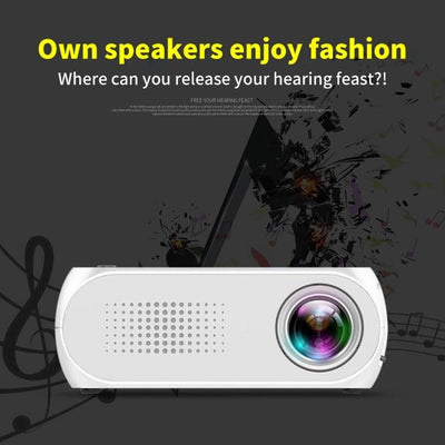 Mini Led Projector Home Theater Supports Hdmi & Av & Sd & Usb - White