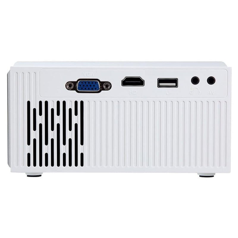 1800 Lumens Hd Wifi Smart Projector - Hdmi / Usb / Vga / Av - White