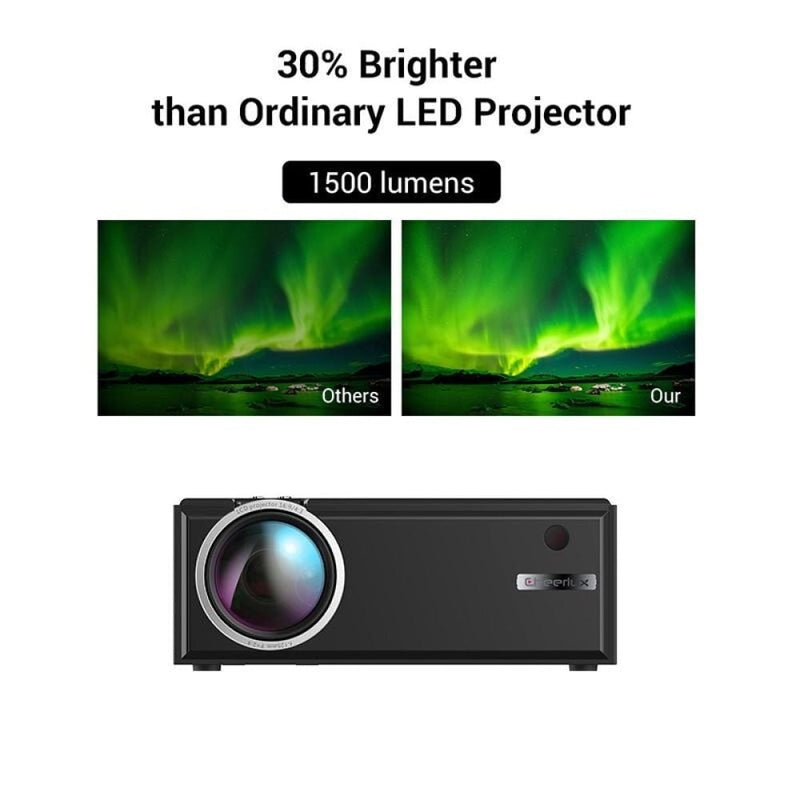 1800 Lumens Hd Wifi Smart Projector - Hdmi / Usb / Vga / Av - White