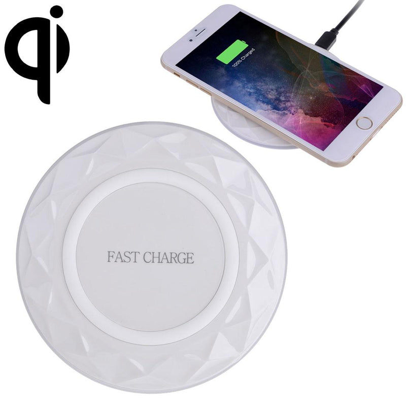 1M Fast Charging Wireless Charger Diamond Qi Standard - White