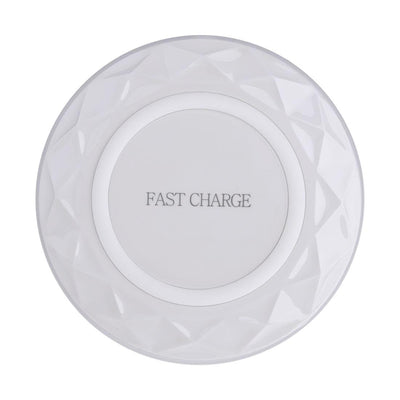 1M Fast Charging Wireless Charger Diamond Qi Standard - White