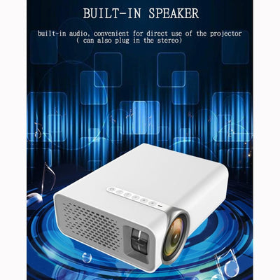 Mini Led Projector 1800 Lumens For Home Theater - Hdmi / Av / Sd / Usb / Vga Support - White Mobile Phone Version