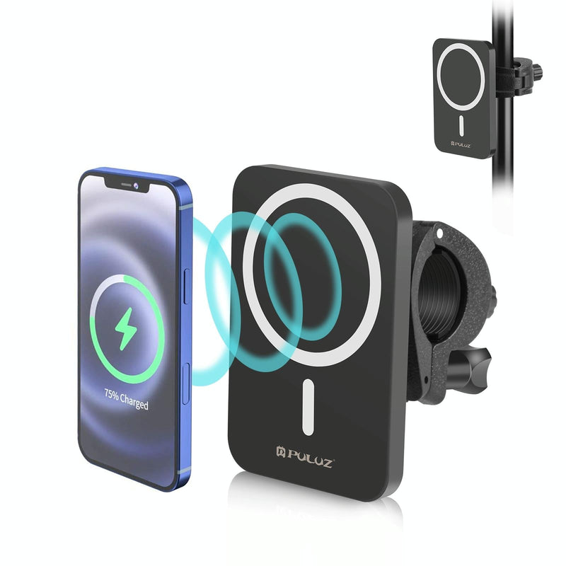 15W Magnetic Wireless Charger With Vlogging Phone Clamp - White
