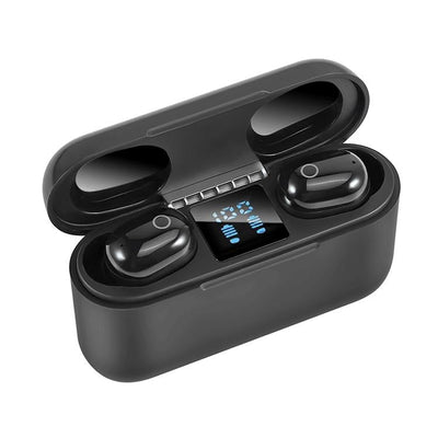 Wireless Bluetooth Headset with 2000mah Charging Case - Touch & Magnetic Charging - White