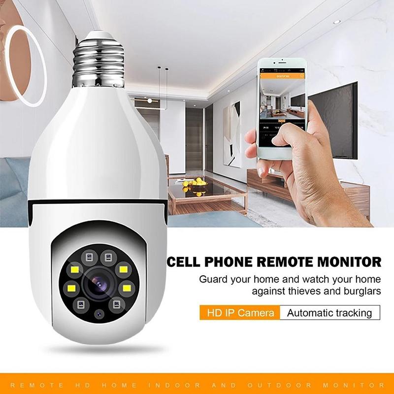 2Mp 5G Dual Frequency Bulb Camera With Two-Way Voice Intercom - White