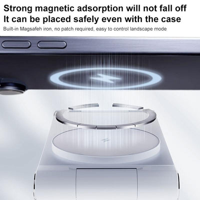 15W 3 In 1 Foldable Desktop Wireless Charger - White