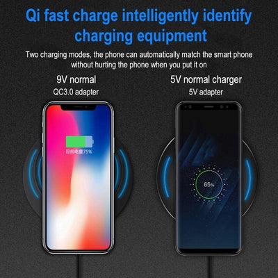 10W Portable Wireless Charger Lightweight & Smart - White