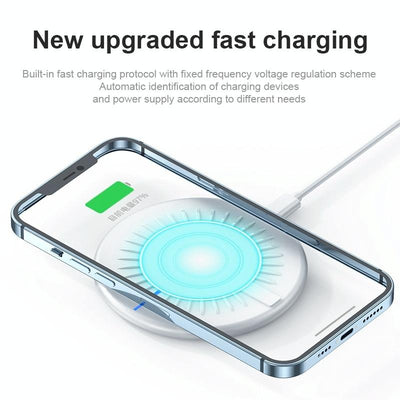 15W Round Wireless Fast Charger 964 Shape - White
