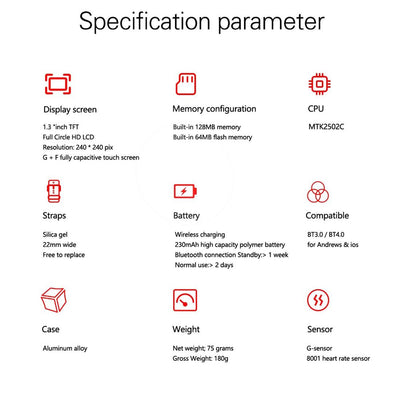 1.3 Inch Tft Screen Mtk2502C Bluetooth4.0 Silicone Watch Band Support Heart Rate Monitor & Pedometer & Sleep Monitor & Sedentary Reminder - Yellow