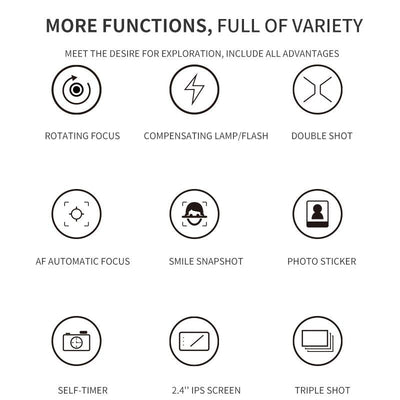 32mp Children's Digital Sports Camera with 2.4 Screen - Mini Size - Yellow