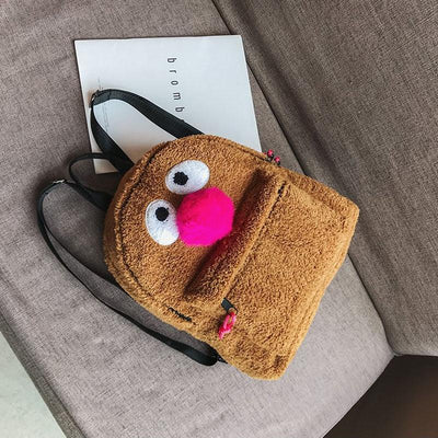 Girls' Plush Bird Backpack - Compact and Cute