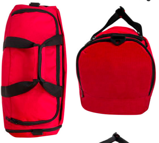 48 Litre FIB Sports Duffle Bag Duffel Gym Canvas Travel Foldable - Red