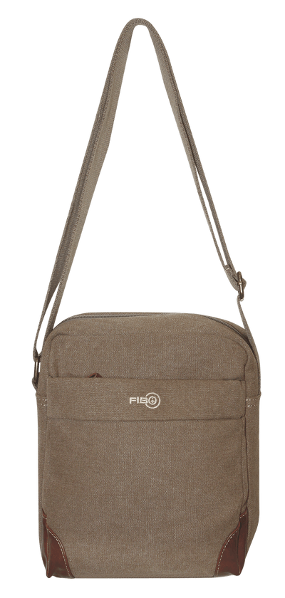 FIB Explorer Canvas Cross Body Travel Bag - Khaki