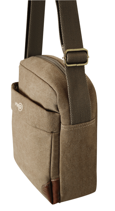 FIB Explorer Canvas Cross Body Travel Bag - Khaki